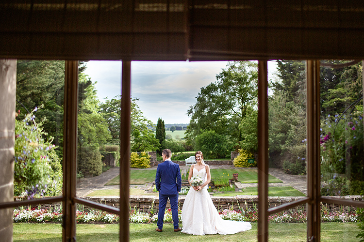Bride and Groom at Mallory Court Hotel.